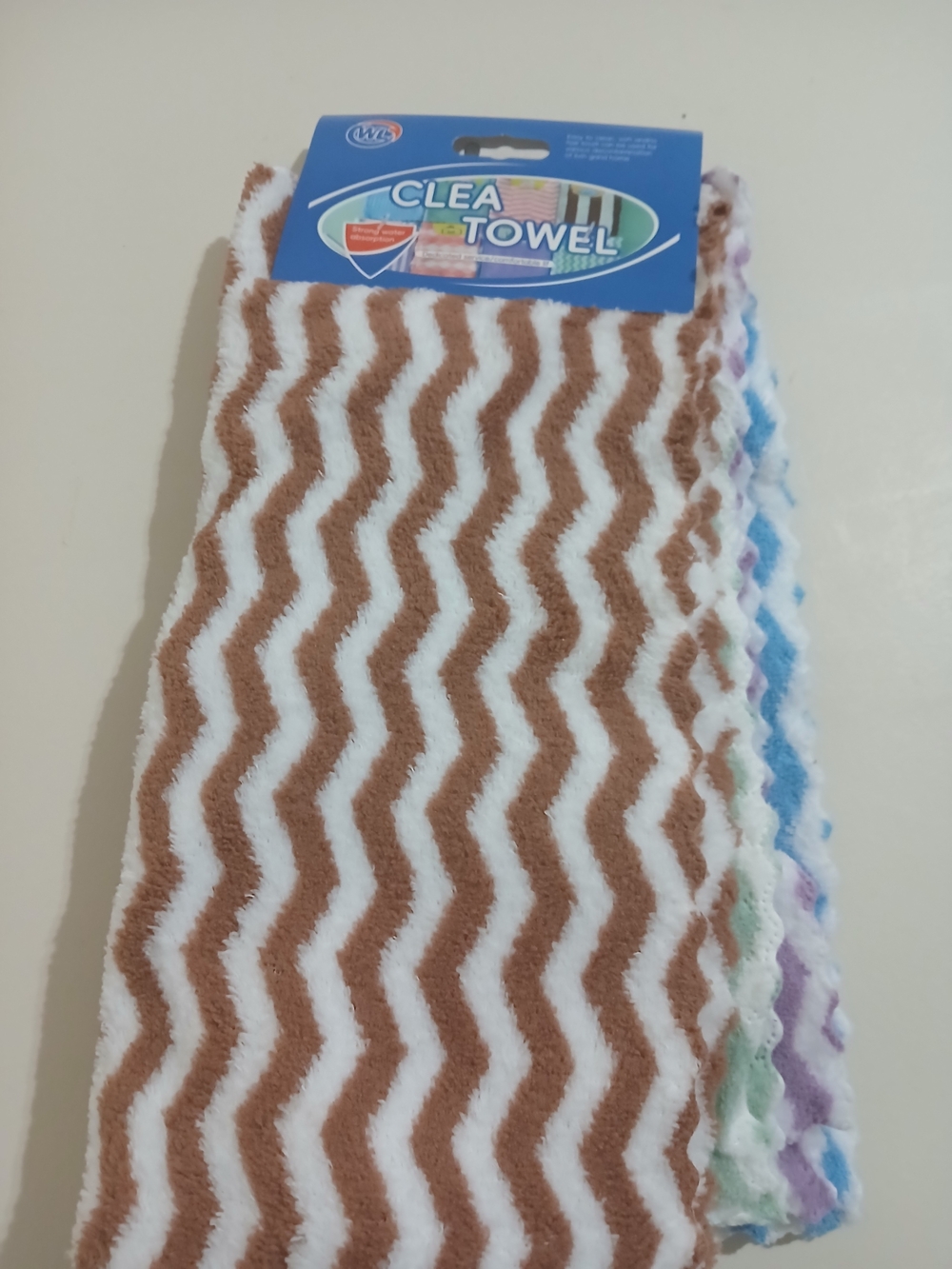 Cleaning Washcloth - Brown & White Chevron